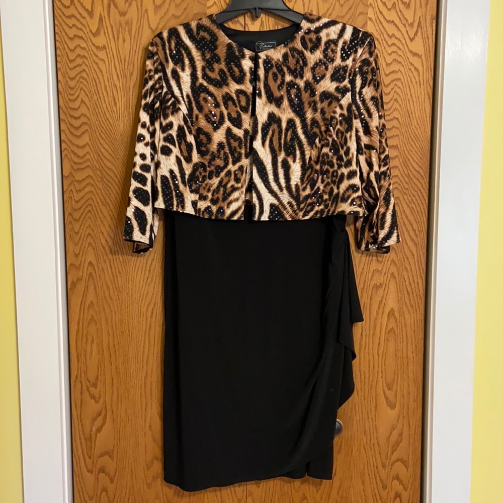 Animal Print Dress with Shrug